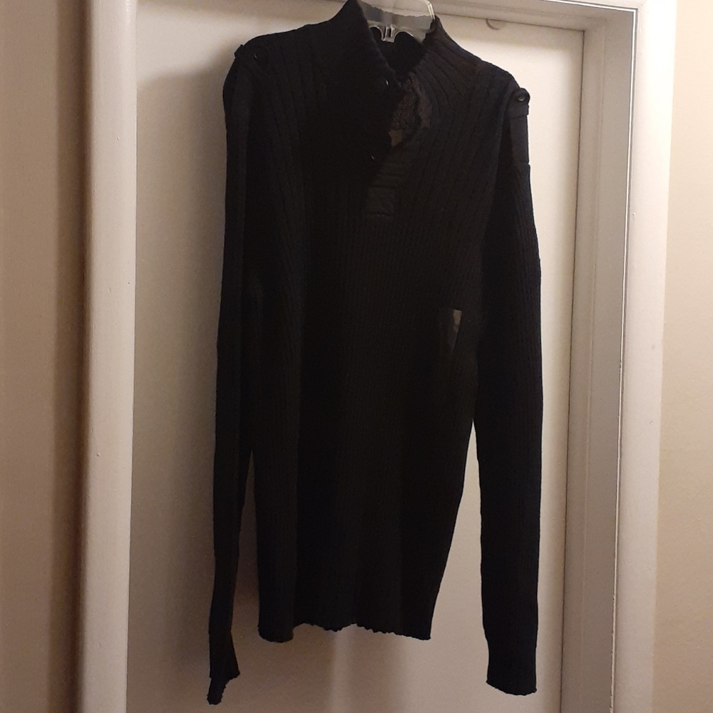 Men Calvin Klein Ribbed Long Sleeve Sweater